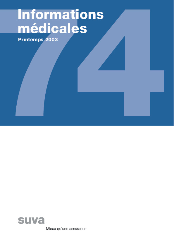 2003 - Suva Medical: Informations médicales N° 74