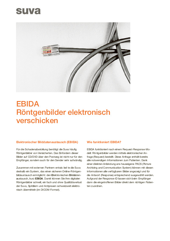 EBIDA: Elektronischer Versand von Röntgenbildern