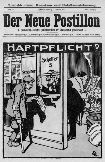 Couverture du bimensuel «Der Neue Postillion» du 3 février 1912