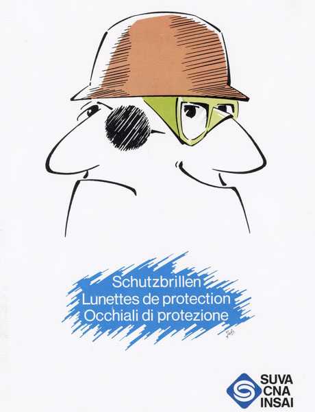 Manifesto dedicato agli occhiali di protezione, 1989