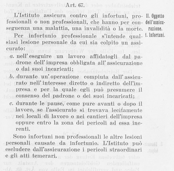 Articolo 67 LAMI 1911