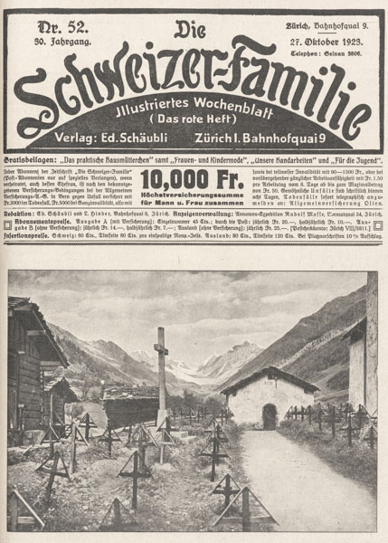 Magazine «Schweizer Familie» de 1923