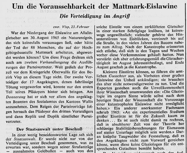 Neue Zürcher Zeitung, 24 febbraio 1972, pagina 9