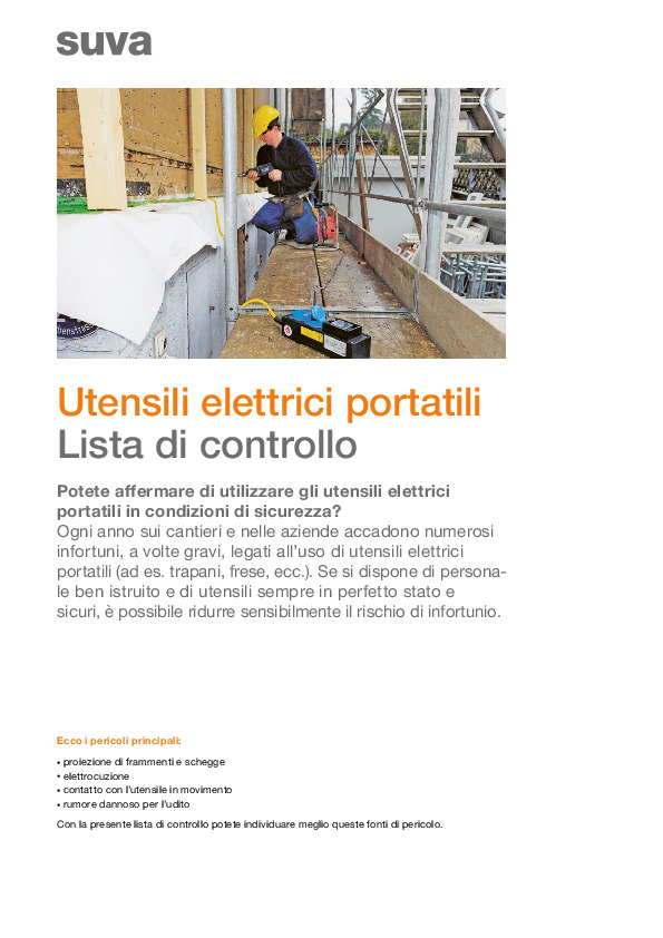 Lista contr. utens. elettr. port.: ridurre il rischio