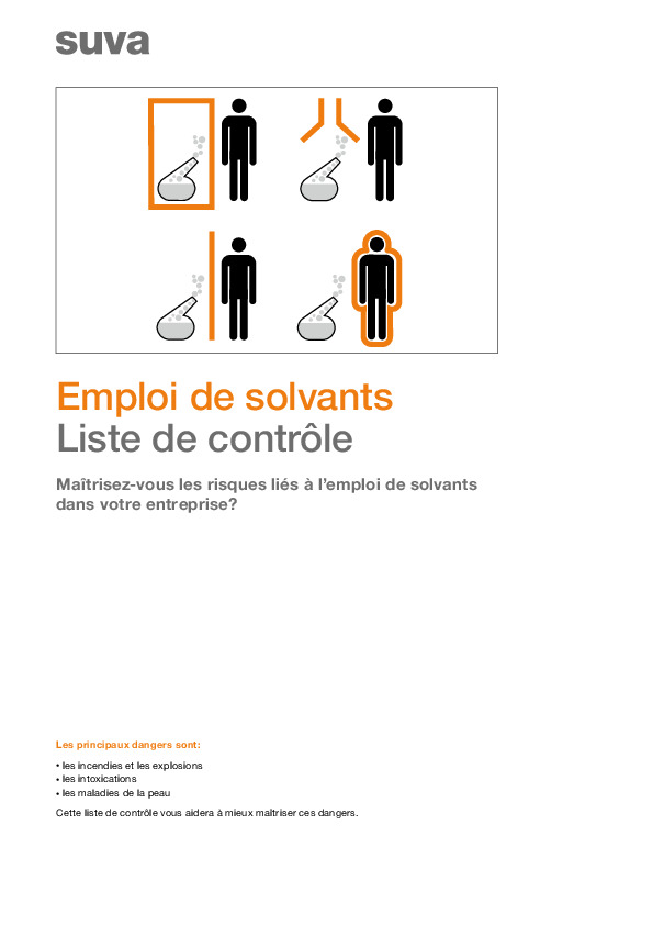 Liste de contrôle: emploi de solvants