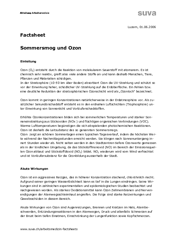 Was tun gegen Sommersmog und Ozon?