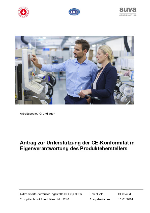 Antrag für Hersteller: Beratung CE-Konformität 
