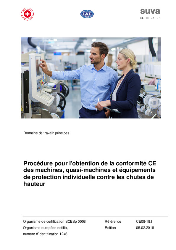 Obtenir la conformité CE pour des machines ou EPI antichute