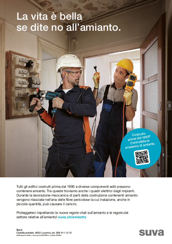 Manifesto: Se sospettate che ci sia l'amianto: STOP!