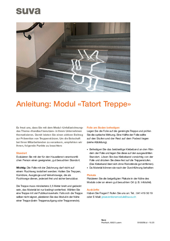 Anleitung: Modul «Tatort Treppe»