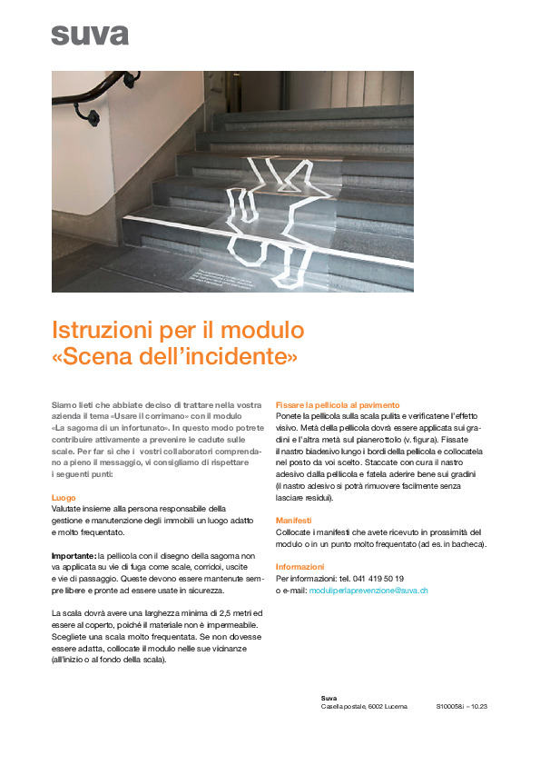 Istruzioni per il modulo «Scena dell’incidente»