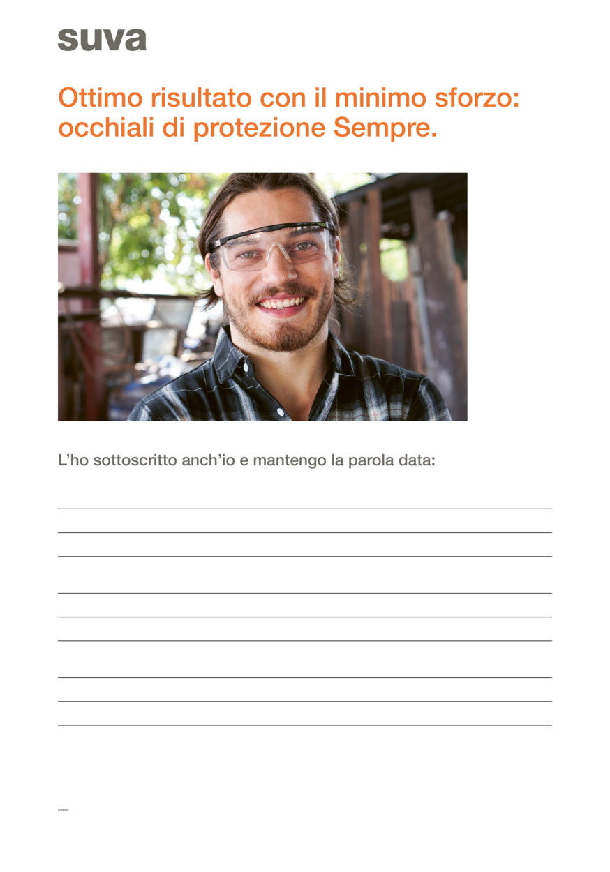 Ottimo risultato con il minimo sforzo: occhiali di protezione Sempre.