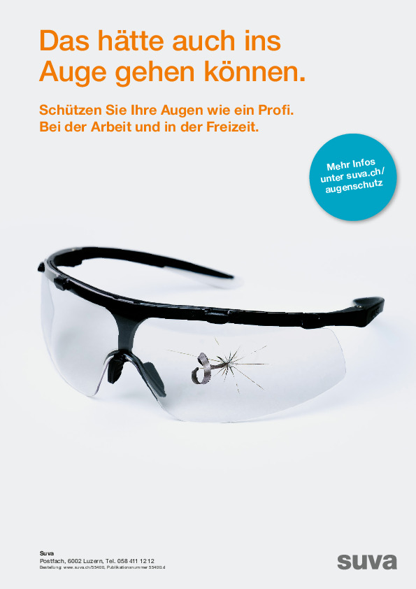 Schutzbrille tragen - bei der Arbeit und in der Freizeit