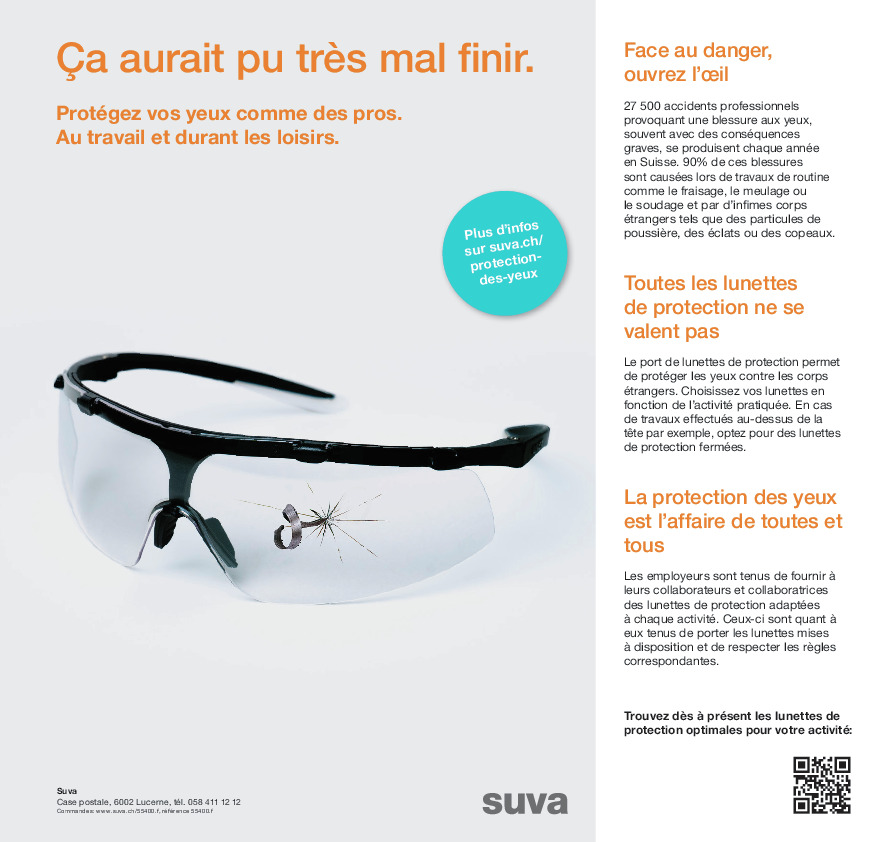 Protection oculaire – lunettes