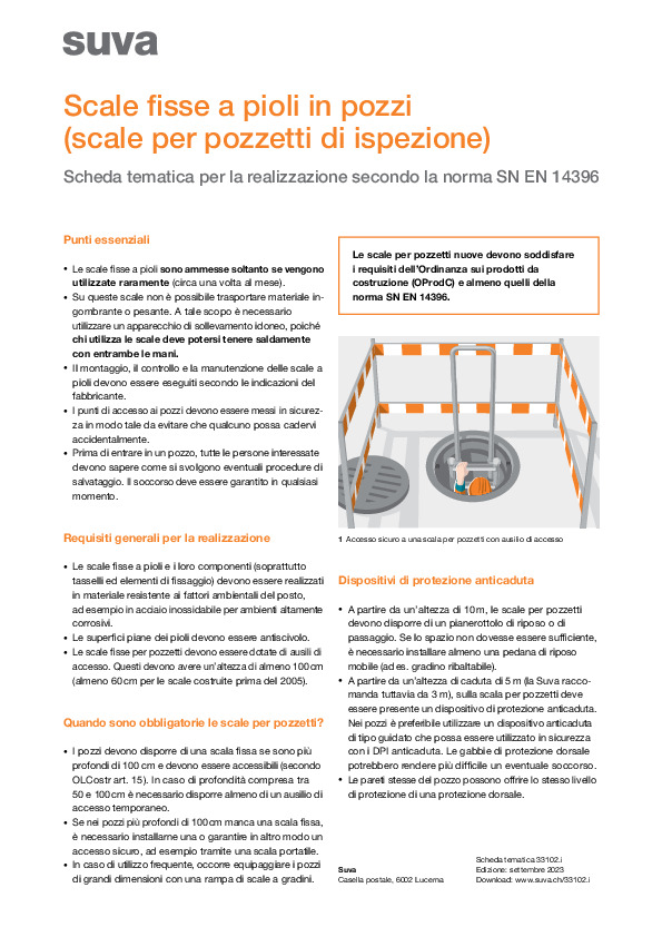 Garantire scale per pozzetti sicure