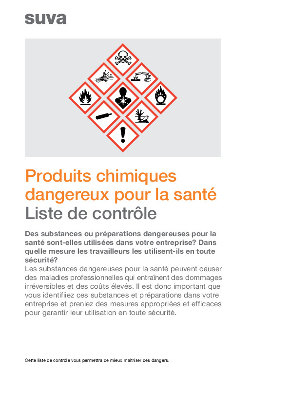 Produits chimiques dangereux pour la santé