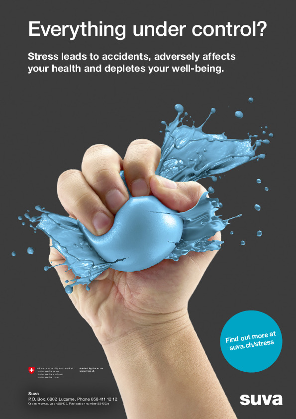 Small poster on avoiding stress-related accidents