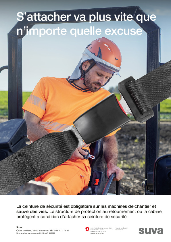 Affiche: porter la ceinture de sécurité