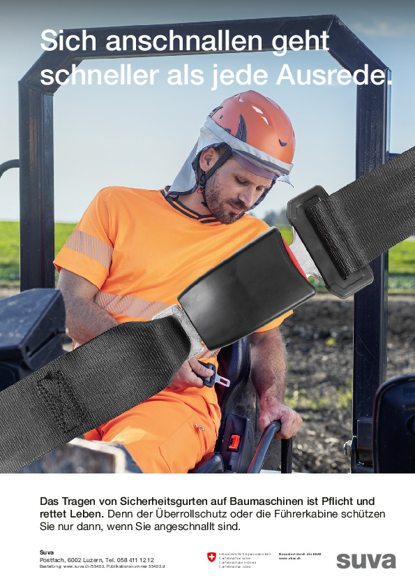 Plakat: Sicherheitsgurte tragen