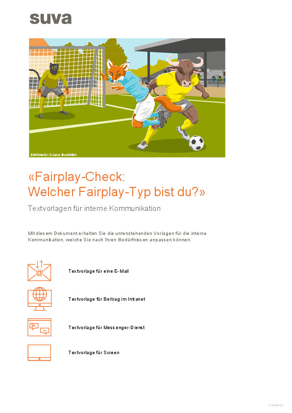 «Fairplay-Check»: Textvorlagen für interne Kommunikation