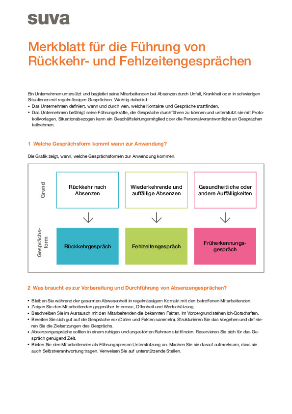 Führen von Rückkehr- und Fehlzeitengesprächen