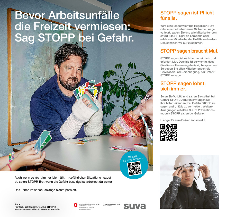 STOPP sagen bei Gefahr – Kleinplakat
