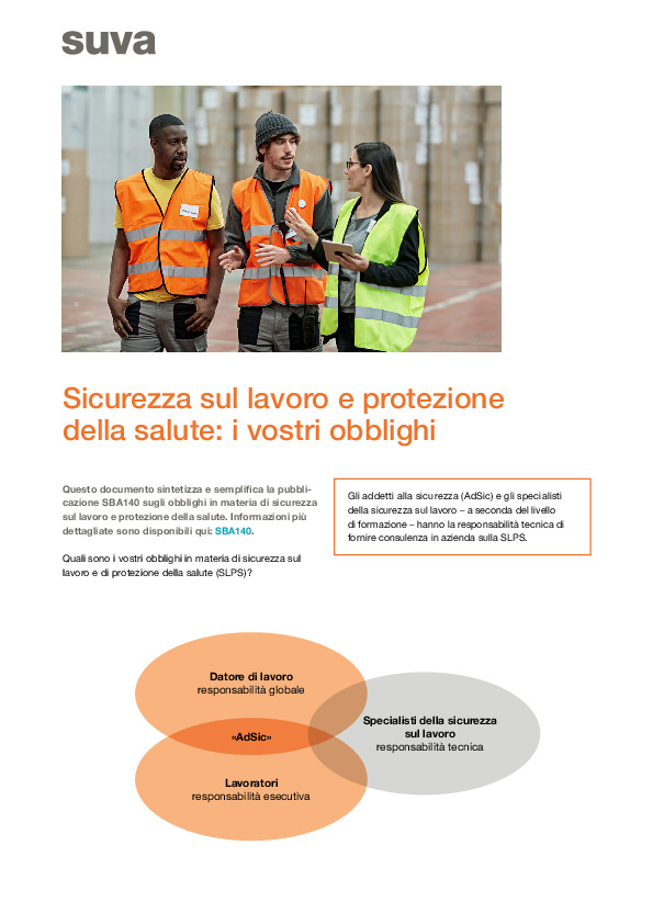 Sicurezza sul lavoro e protezione della salute: obblighi