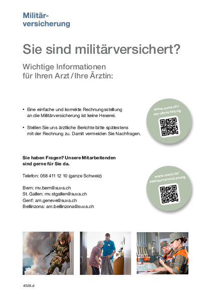 Flyer: Sie sind militärversichert?