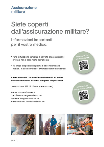 Flyer: Siete coperti dall’Assicurazione militare?