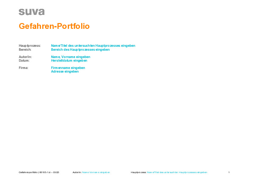 Word-Vorlage: Gefahren im Betrieb systematisch erfassen
