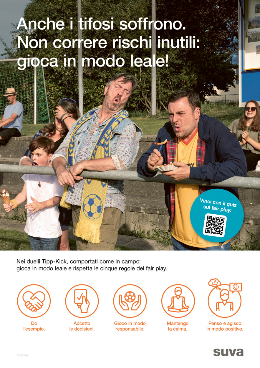 Anche i tifosi soffrono. Non correre rischi inutili: gioca in modo leale!