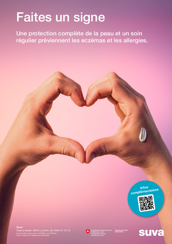 Affichette Protection de la peau «Donnez un signal fort»