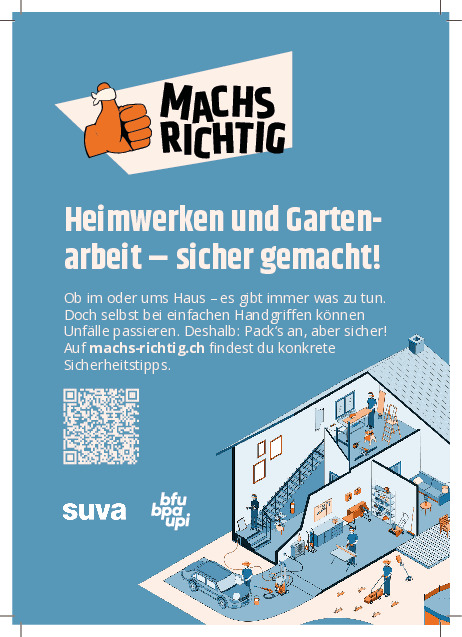Flyer: Heimwerken und Gartenarbeit – mach's richtig
