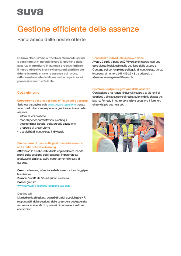 Scheda tematica: Gestione efficiente delle assenze