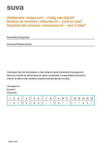 Carte: Solution du concours – Juste ou faux? Solutions