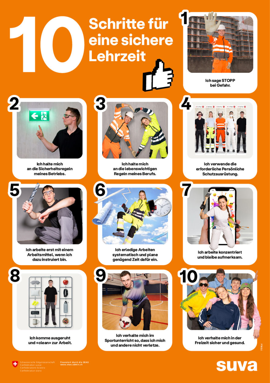 Plakat im Weltformat A2: Lernende geben Lernenden 10 Tipps