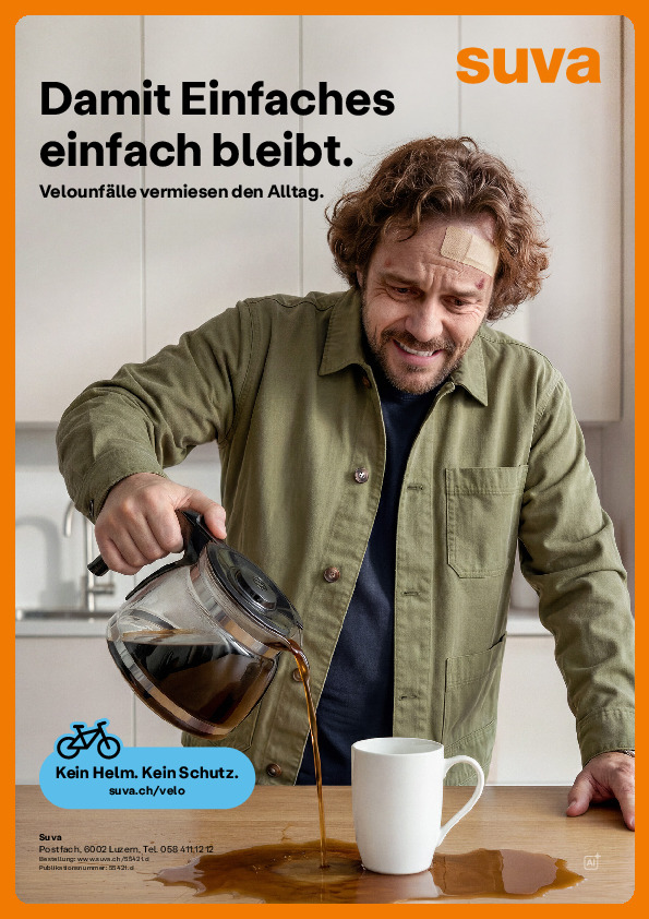 Kleinplakat Velohelm