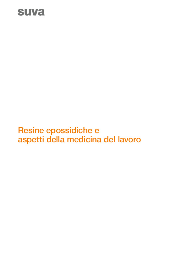 Resine epossidiche e aspetti della medicina del lavoro