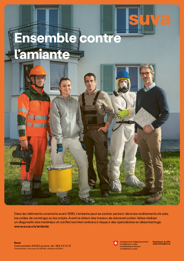 Affichette: Ensemble contre l’amiante