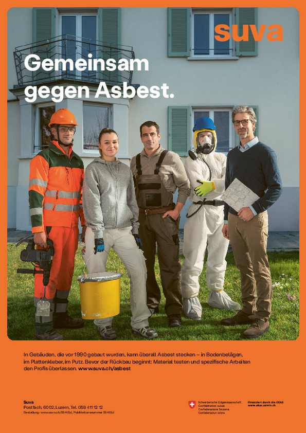 Kleinplakat: Gemeinsam gegen Asbest