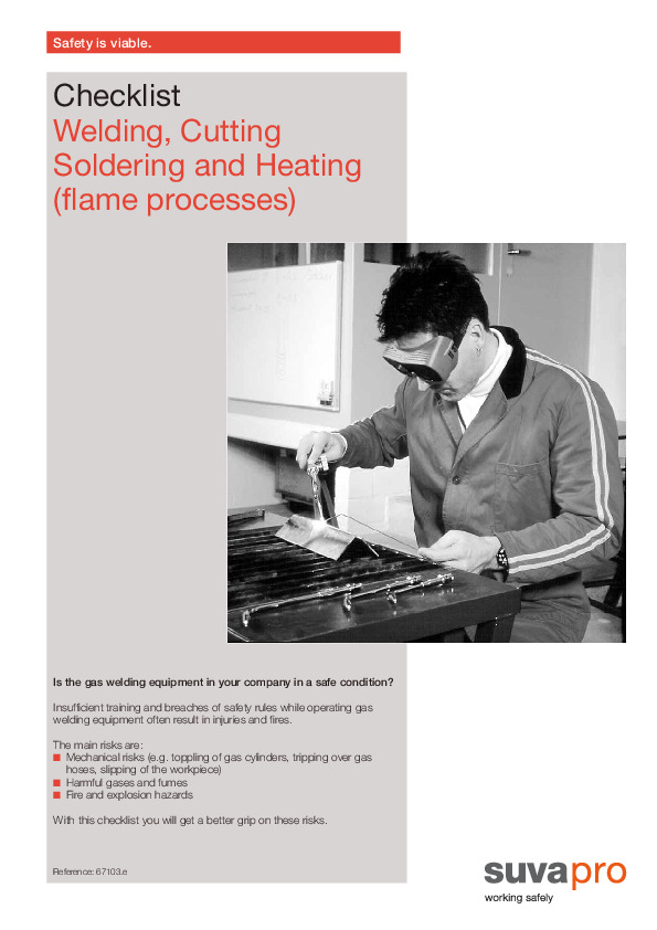 Welding, Cutting, Soldering and Heating (flame processes)