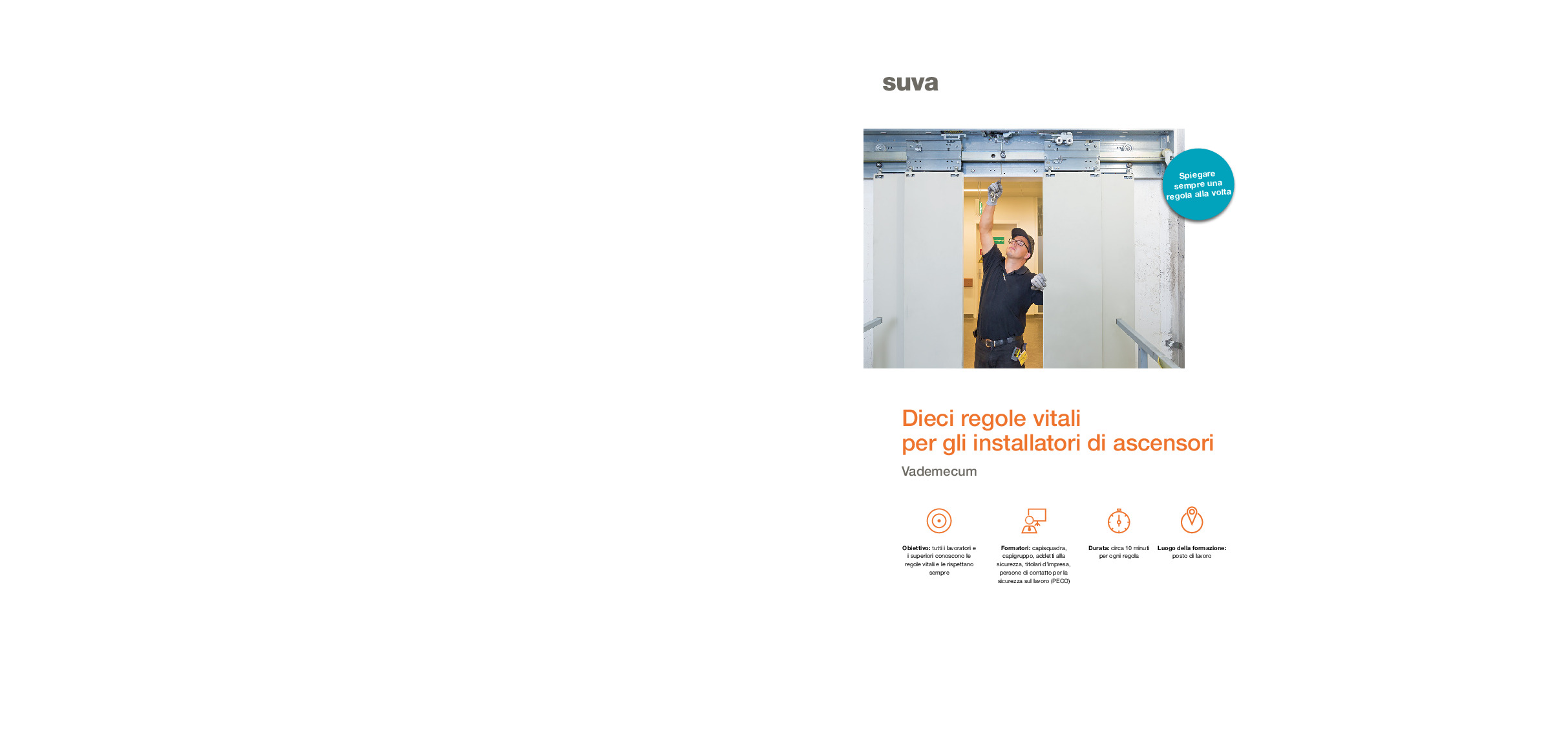 Dieci regole vitali   per gli installatori di ascensori