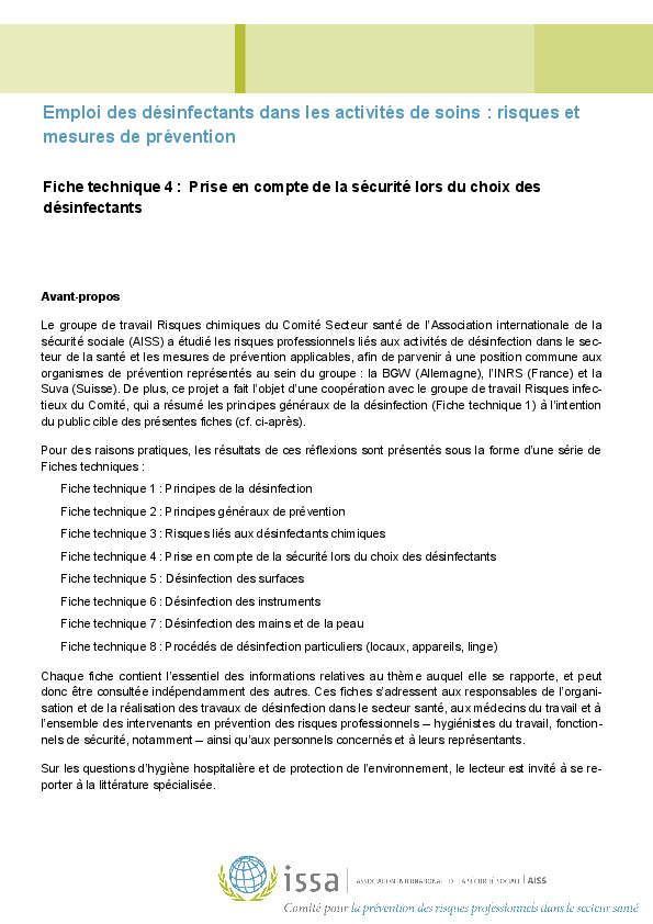 Les désinfectants appropriés pour les soins de santé