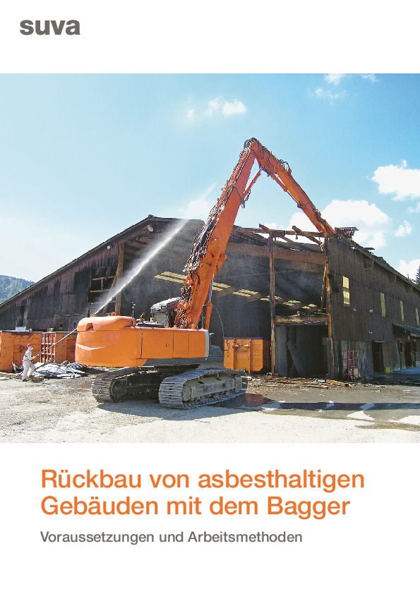 Broschüre Asbest: Gebäuderückbau mit dem Bagger