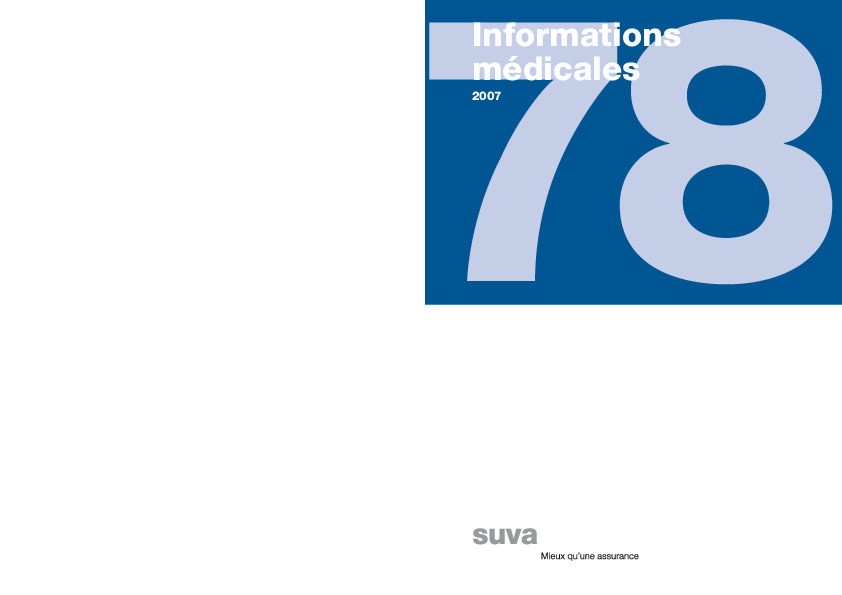 2007 - Suva Medical: Informations médicales N° 78