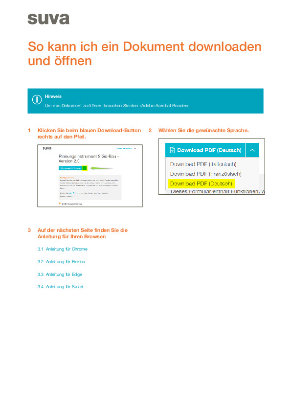 Anleitung zum Öffnen interaktiver PDF