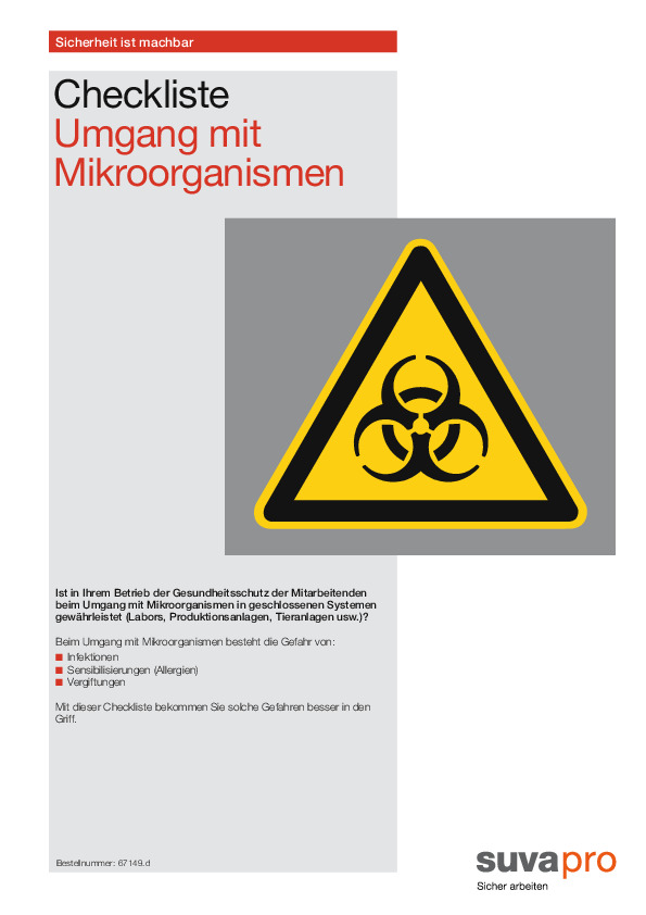 Infektionen durch Mikroorganismen richtig vermeiden