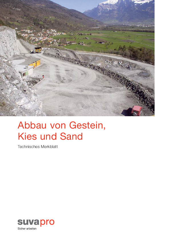 Technisches Merkblatt: Kies-, Sand- und Gesteinsabbau