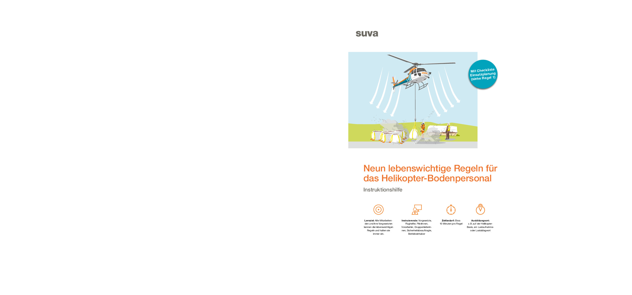 Lebenswichtige Regeln für das Helikopter-Bodenpersonal