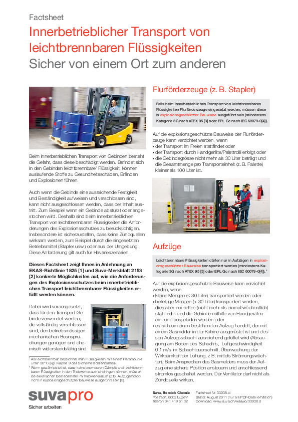 Benzinfass mit dem Stapler aufladen: Darf ich das?